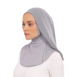 Altobeh Hazır Pratik Lüks Boyunluklu Boneli Şifon Şal - Gri