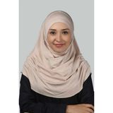 Altobeh Hazır Türban Büzgülü Pileli Pratik Eşarp Tesettür Hijab - Namaz Örtüsü - Bej - Standart