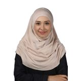 Altobeh Hazır Türban Büzgülü Pileli Pratik Eşarp Tesettür Hijab - Namaz Örtüsü - Bej