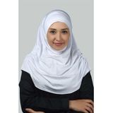 Altobeh Hazır Türban Büzgülü Pileli Pratik Eşarp Tesettür Hijab - Namaz Örtüsü - Beyaz