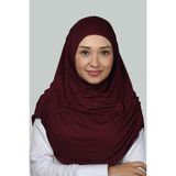 Altobeh Hazır Türban Büzgülü Pileli Pratik Eşarp Tesettür Hijab - Namaz Örtüsü - Bordo - Standart