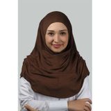 Altobeh Hazır Türban Büzgülü Pileli Pratik Eşarp Tesettür Hijab - Namaz Örtüsü - Çikolata