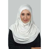 Altobeh Hazır Türban Büzgülü Pileli Pratik Eşarp Tesettür Hijab - Namaz Örtüsü - Ekru - Standart
