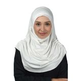 Altobeh Hazır Türban Büzgülü Pileli Pratik Eşarp Tesettür Hijab - Namaz Örtüsü - Ekru