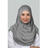 Altobeh Hazır Türban Büzgülü Pileli Pratik Eşarp Tesettür Hijab - Namaz Örtüsü - Gri