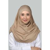 Altobeh Hazır Türban Büzgülü Pileli Pratik Eşarp Tesettür Hijab - Namaz Örtüsü - Koyu Bej - Standart