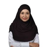 Altobeh Hazır Türban Büzgülü Pileli Pratik Eşarp Tesettür Hijab - Namaz Örtüsü - Koyu Kahverengi