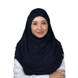 Altobeh Hazır Türban Büzgülü Pileli Pratik Eşarp Tesettür Hijab - Namaz Örtüsü - Lacivert