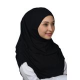 Altobeh Hazır Türban Büzgülü Pileli Pratik Eşarp Tesettür Hijab - Namaz Örtüsü - Siyah