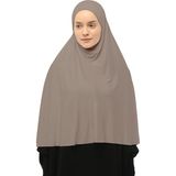 Altobeh Hazır Türban Peçeli Pratik Eşarp Tesettür Nikaplı Hijab - Namaz Örtüsü Sufle (3Xl) - Açık Vizon - Standart