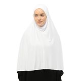 Altobeh Hazır Türban Peçeli Pratik Eşarp Tesettür Nikaplı Hijab - Namaz Örtüsü Sufle (3XL) - Beyaz