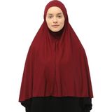 Altobeh Hazır Türban Peçeli Pratik Eşarp Tesettür Nikaplı Hijab - Namaz Örtüsü Sufle (3Xl) - Bordo - Standart