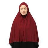 Altobeh Hazır Türban Peçeli Pratik Eşarp Tesettür Nikaplı Hijab - Namaz Örtüsü Sufle (3XL), Bordo