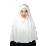 Altobeh Hazır Türban Peçeli Pratik Eşarp Tesettür Nikaplı Hijab - Namaz Örtüsü Sufle (3XL), Ekru
