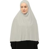 Altobeh Hazır Türban Peçeli Pratik Eşarp Tesettür Nikaplı Hijab - Namaz Örtüsü Sufle (3Xl) - Koyu Krem - Standart