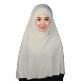 Altobeh Hazır Türban Peçeli Pratik Eşarp Tesettür Nikaplı Hijab - Namaz Örtüsü Sufle (3XL), Koyu Krem