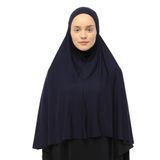 Altobeh Hazır Türban Peçeli Pratik Eşarp Tesettür Nikaplı Hijab - Namaz Örtüsü Sufle (3XL), Lacivert