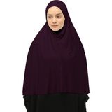 Altobeh Hazır Türban Peçeli Pratik Eşarp Tesettür Nikaplı Hijab - Namaz Örtüsü Sufle (3Xl) - Mürdüm - Standart