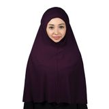 Altobeh Hazır Türban Peçeli Pratik Eşarp Tesettür Nikaplı Hijab - Namaz Örtüsü Sufle (3XL), Mürdüm