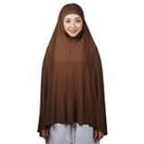 Altobeh Hazır Türban Peçeli Pratik Eşarp Tesettür Nikaplı Hijab - Namaz Örtüsü Sufle (5XL) - Çikolata