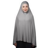 Altobeh Hazır Türban Peçeli Pratik Eşarp Tesettür Nikaplı Hijab - Namaz Örtüsü Sufle (5XL) - Gri