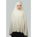 Altobeh Hazır Türban Peçeli Pratik Eşarp Tesettür Nikaplı Hijab - Namaz Örtüsü Sufle (5XL) - Krem