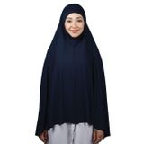 Altobeh Hazır Türban Peçeli Pratik Eşarp Tesettür Nikaplı Hijab - Namaz Örtüsü Sufle (5XL) - Lacivert