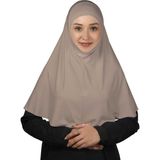 Altobeh Hazır Türban Peçeli Pratik Eşarp Tesettür Nikaplı Hijab - Namaz Örtüsü Sufle (Xl) - Açık Vizon - Standart