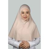 Altobeh Hazır Türban Peçeli Pratik Eşarp Tesettür Nikaplı Hijab - Namaz Örtüsü Sufle (Xl) - Bej - Standart