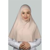 Altobeh Hazır Türban Peçeli Pratik Eşarp Tesettür Nikaplı Hijab - Namaz Örtüsü Sufle (XL) - Bej