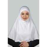 Altobeh Hazır Türban Peçeli Pratik Eşarp Tesettür Nikaplı Hijab - Namaz Örtüsü Sufle (XL) - Beyaz