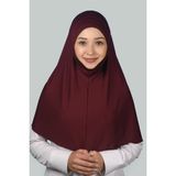 Altobeh Hazır Türban Peçeli Pratik Eşarp Tesettür Nikaplı Hijab - Namaz Örtüsü Sufle (Xl) - Bordo - Standart