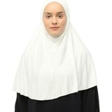 Altobeh Hazır Türban Peçeli Pratik Eşarp Tesettür Nikaplı Hijab - Namaz Örtüsü Sufle (Xl) - Ekru - Standart