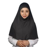 Altobeh Hazır Türban Peçeli Pratik Eşarp Tesettür Nikaplı Hijab - Namaz Örtüsü Sufle (XL) - Füme