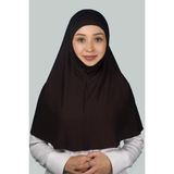 Altobeh Hazır Türban Peçeli Pratik Eşarp Tesettür Nikaplı Hijab - Namaz Örtüsü Sufle (Xl) - Koyu Kahverengi - Standart