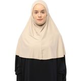 Altobeh Hazır Türban Peçeli Pratik Eşarp Tesettür Nikaplı Hijab - Namaz Örtüsü Sufle (Xl) -Kum Beji - Standart