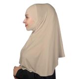 Altobeh Hazır Türban Peçeli Pratik Eşarp Tesettür Nikaplı Hijab - Namaz Örtüsü Sufle (XL) -Kum Beji