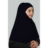 Altobeh Hazır Türban Peçeli Pratik Eşarp Tesettür Nikaplı Hijab - Namaz Örtüsü Sufle (Xl) - Lacivert - Standart