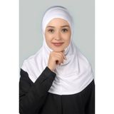 Altobeh Hazır Türban Pratik Eşarp Tesettür Hijab - Namaz Örtüsü -Beyaz - Standart