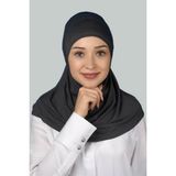 Altobeh Hazır Türban Pratik Eşarp Tesettür Hijab - Namaz Örtüsü - Füme - Standart