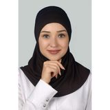 Altobeh Hazır Türban Pratik Eşarp Tesettür Hijab - Namaz Örtüsü -Koyu Kahverengi - Standart