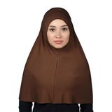 Altobeh Hazır Türban Pratik Eşarp Tesettür Hijab - Namaz Örtüsü (XL), Çikolata