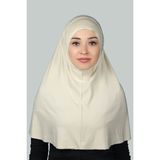 Altobeh Hazır Türban Pratik Eşarp Tesettür Hijab - Namaz Örtüsü (Xl) - Krem - Standart
