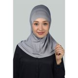 Altobeh İkili Set Pratik Eşarp Hazır Türban ve Hijab Tesettür Bonesi - Gri