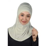 Altobeh İkili Set Pratik Eşarp Hazır Türban ve Hijab Tesettür Bonesi - Krem