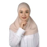 ALTOBEH Kadın Hazır Türban Pratik Eşarp Tesettür Hijab - Namaz Örtüsü - Bej, Altobeh, Tek Beden