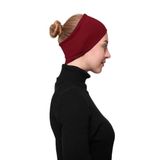 Altobeh Kadın Penye Dikişsiz Tesettür Bandana Bone Spor Saç Bandı, Bordo
