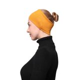 Altobeh Kadın Penye Dikişsiz Tesettür Bandana Bone Spor Saç Bandı, Hardal