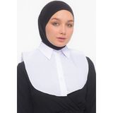 Altobeh Kadın Plise Gömlek Yaka Hazır Tesettür Iç Boyunluk Yakalık - Beyaz - Standart