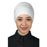 Altobeh Kadın Pratik Dikişsiz Bağcıklı Kaymayan Tesettür Penye Bone - Ekru